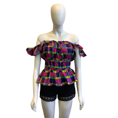 BNWT Keshet Women's Size 2XL Off-the-shoulder Top Multicoloured 