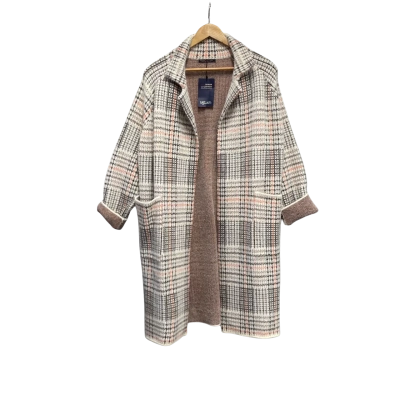 Topfeeling MJS Womens  Size S Winter Coat Beige / Checked RRP $299