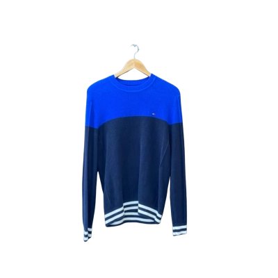 Tommy Hilfiger Size S Jumper Blue/Multicoloured/Navy Blue/White 