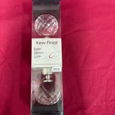 Pair Curtain Wonderland Kew Finials in a Satin Finish (for a 28 mm Rod)