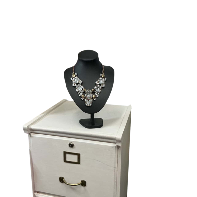 Stella and Dot Womens Zora Crystal Statement Necklace Gold / Silver 