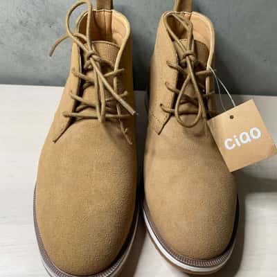 Ciao Brown Suede Lace Up Ankle Boots Size 34