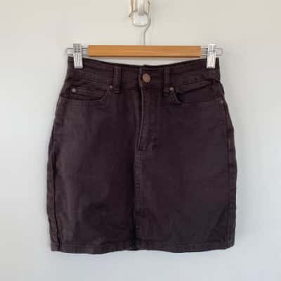 Billabong Black Denim Mini Skirt Size 26 