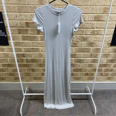 Perfect Stranger Womens grey cap sleeve maxi dress Size 10 