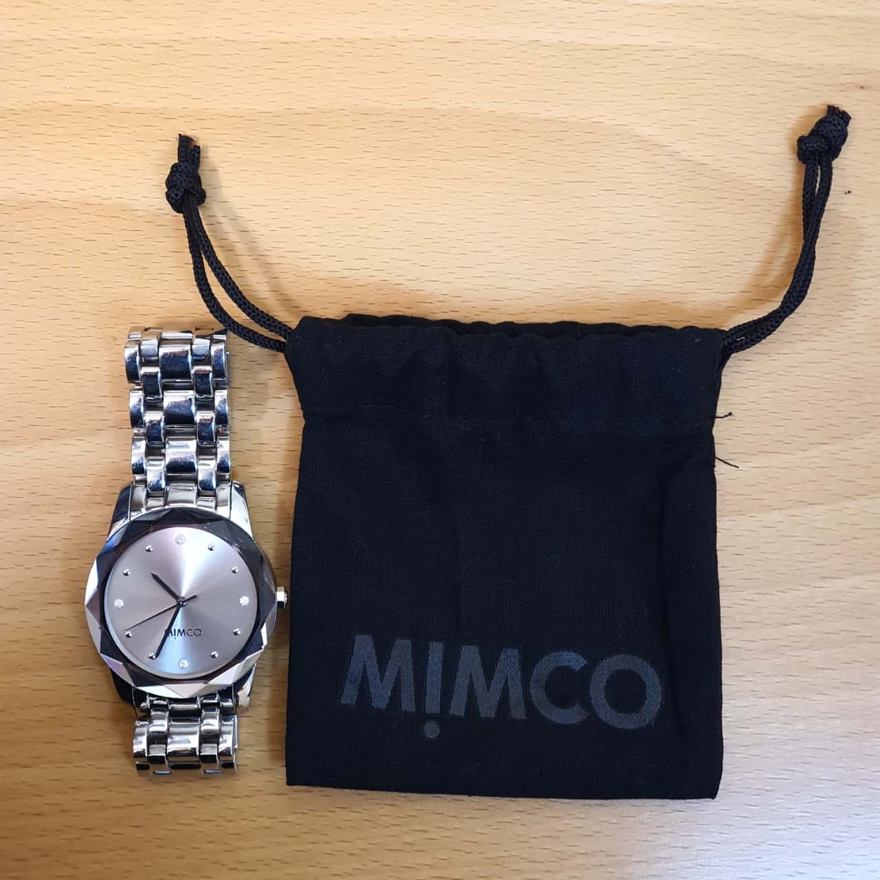 mimco silver watch