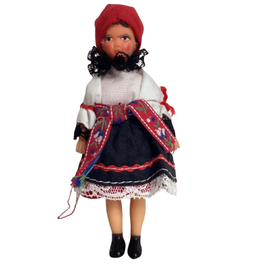 Vintage Czech mid century jointed rubber doll