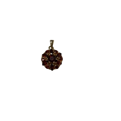  Womens Pendant 9ct Gold / Garnet 