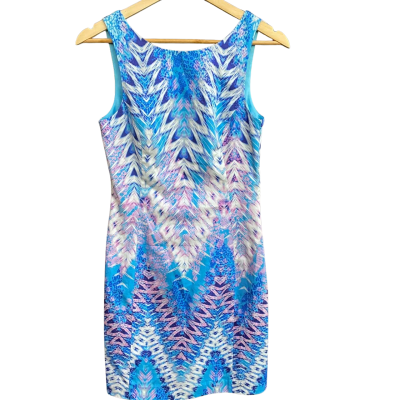 Forever New Womens  Size 8 Sleeveless Dress  Blue / Multicoloured / Pink  / White 