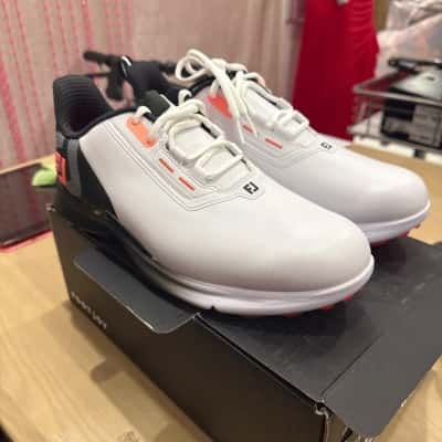 FJ Footjoy Fuel Mens  Size 9.5 Golf Shoes White 