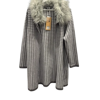 Liz Jordan Womens  Size L Winter Coat Grey / Off White 
