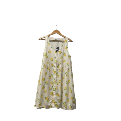 Sportsgirl Womens  Size 10 Casual Dress Cream / Green / Yellow 