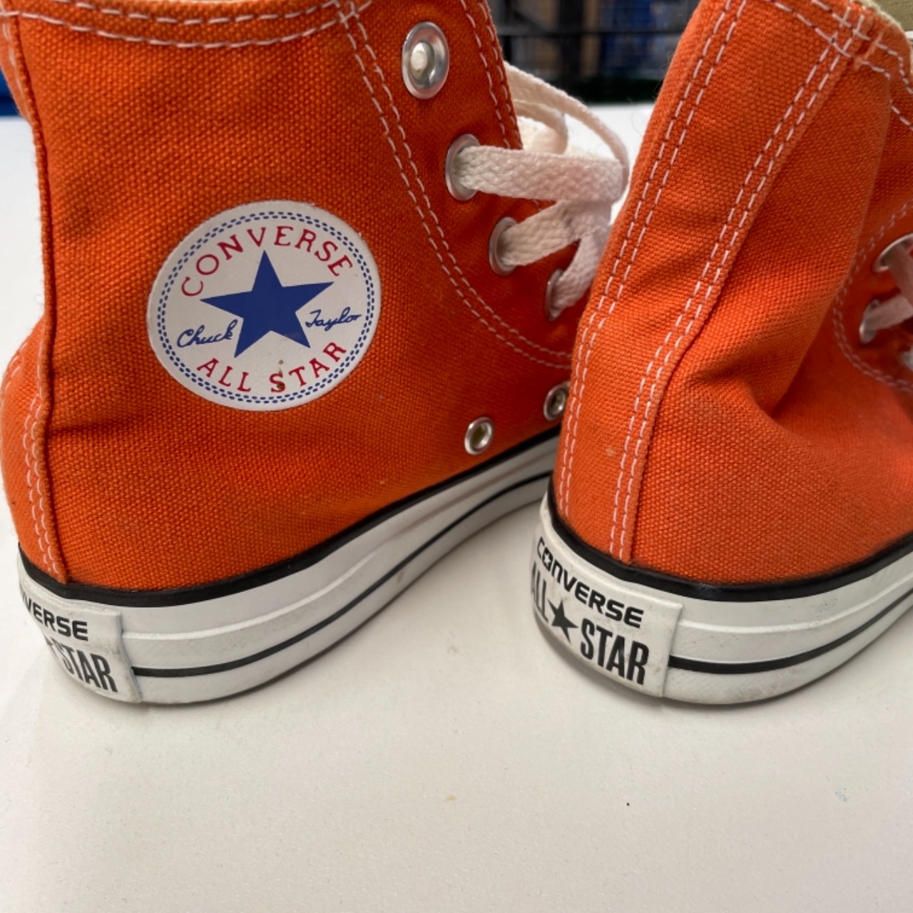 red orange converse