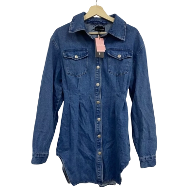 Pretty Little Thing Womens  Size 10 Denim Dress Blue 