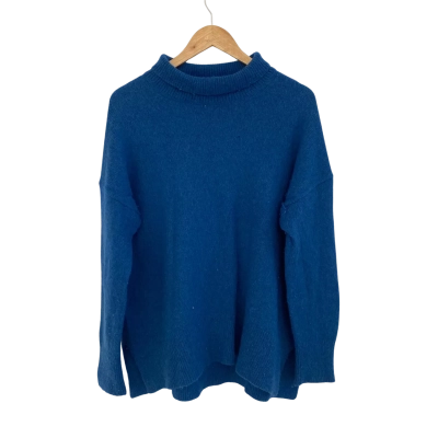 Witchery Womens  Size XL Turtleneck Jumper Blue 