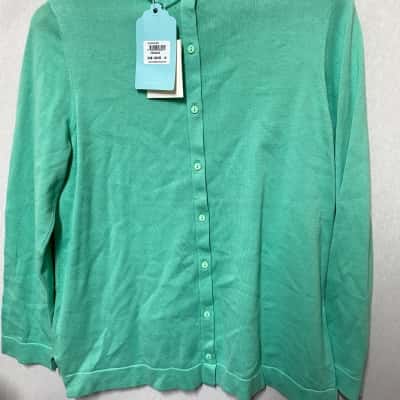 Blue Illusion Womens  Size M Teal  Cardigan 