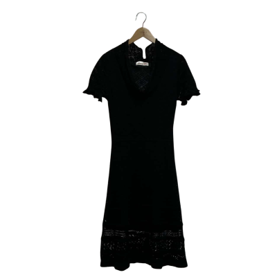 Alannah Hill Womens  Size 10 Short Sleeve Lace Dress  Black  