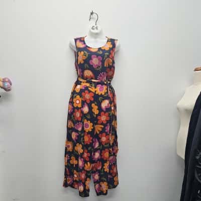 Princess Highway Womens  Size 8 3/4 Leg Jumpsuit Blue / Burnt Orange / Floral / Green / Mustard / Navy Blue / Nude / Purple 