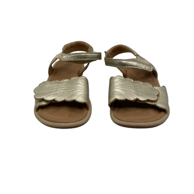 Clarks Kids Size 36D Sandals Gold Velcro Open / Closures 