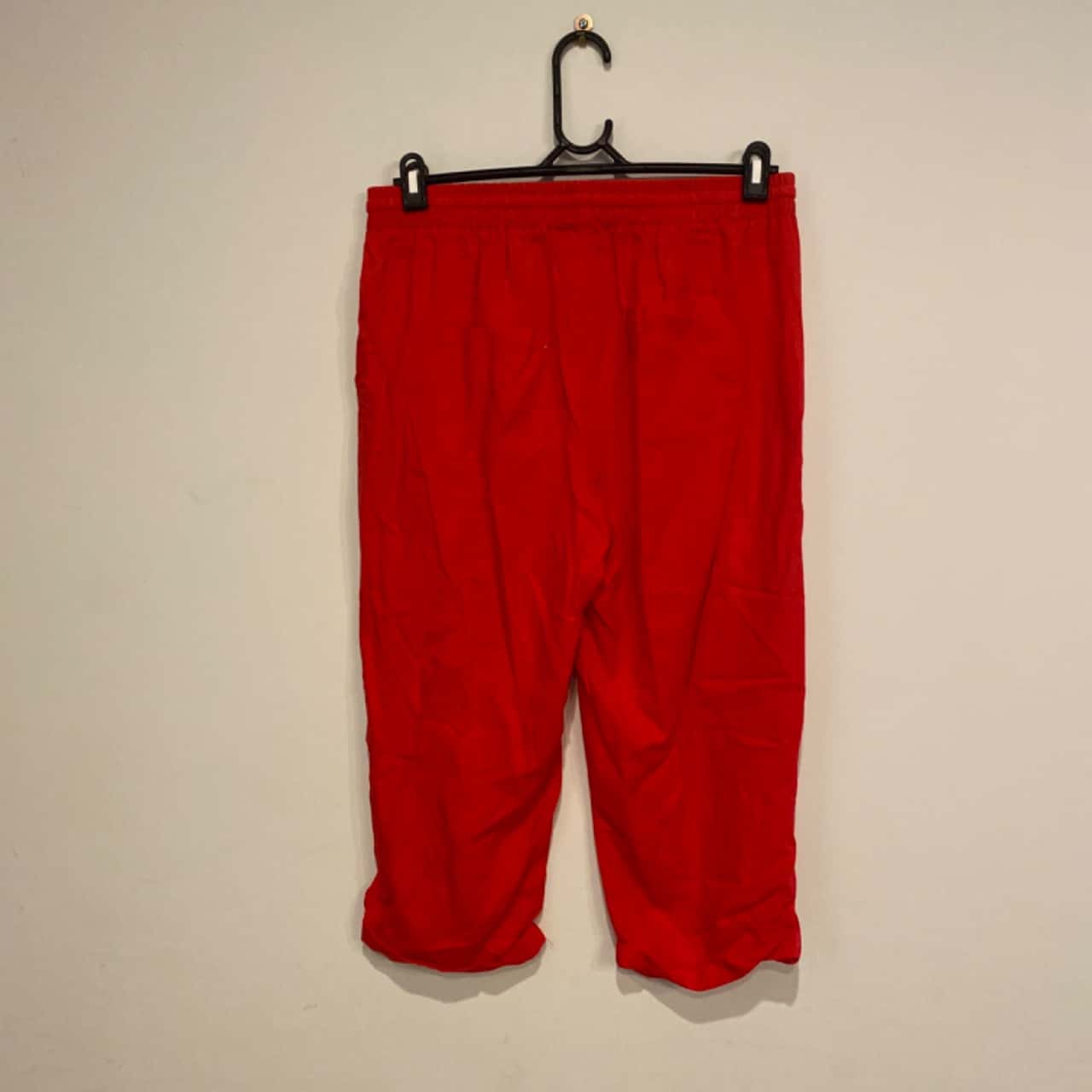Rockmans Womens Crop Linen Pant Size 12 Red