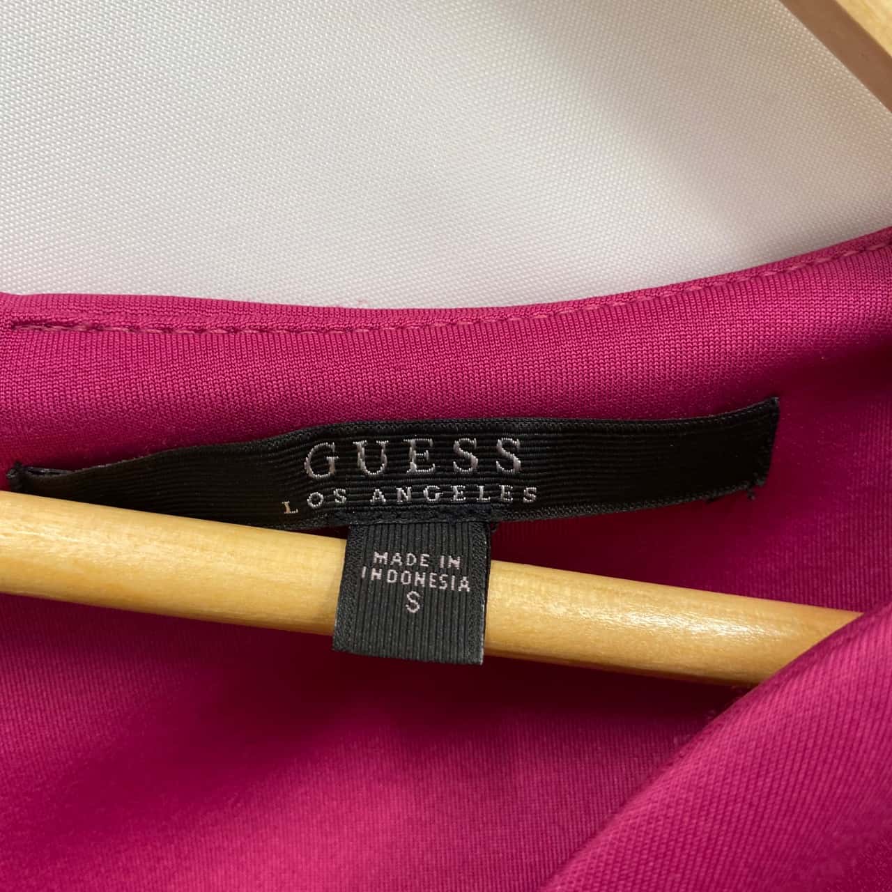 Guess Womens Size S Midi Dress Hot Pink (s)
