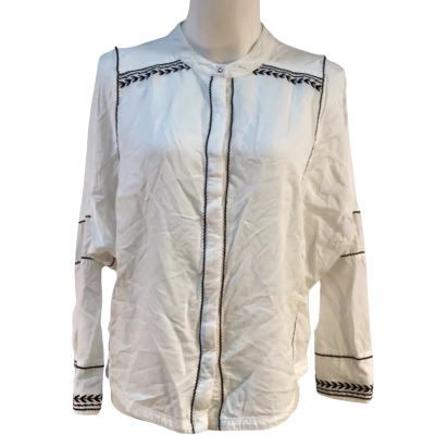 Country Road Womens  Size 10 Blouse Black  / White 