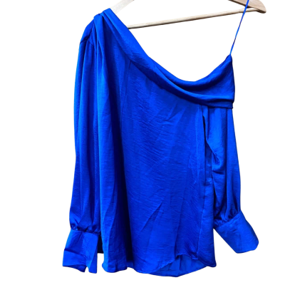 Katies Royal Blue Off-Shoulder Satin Top Size 10