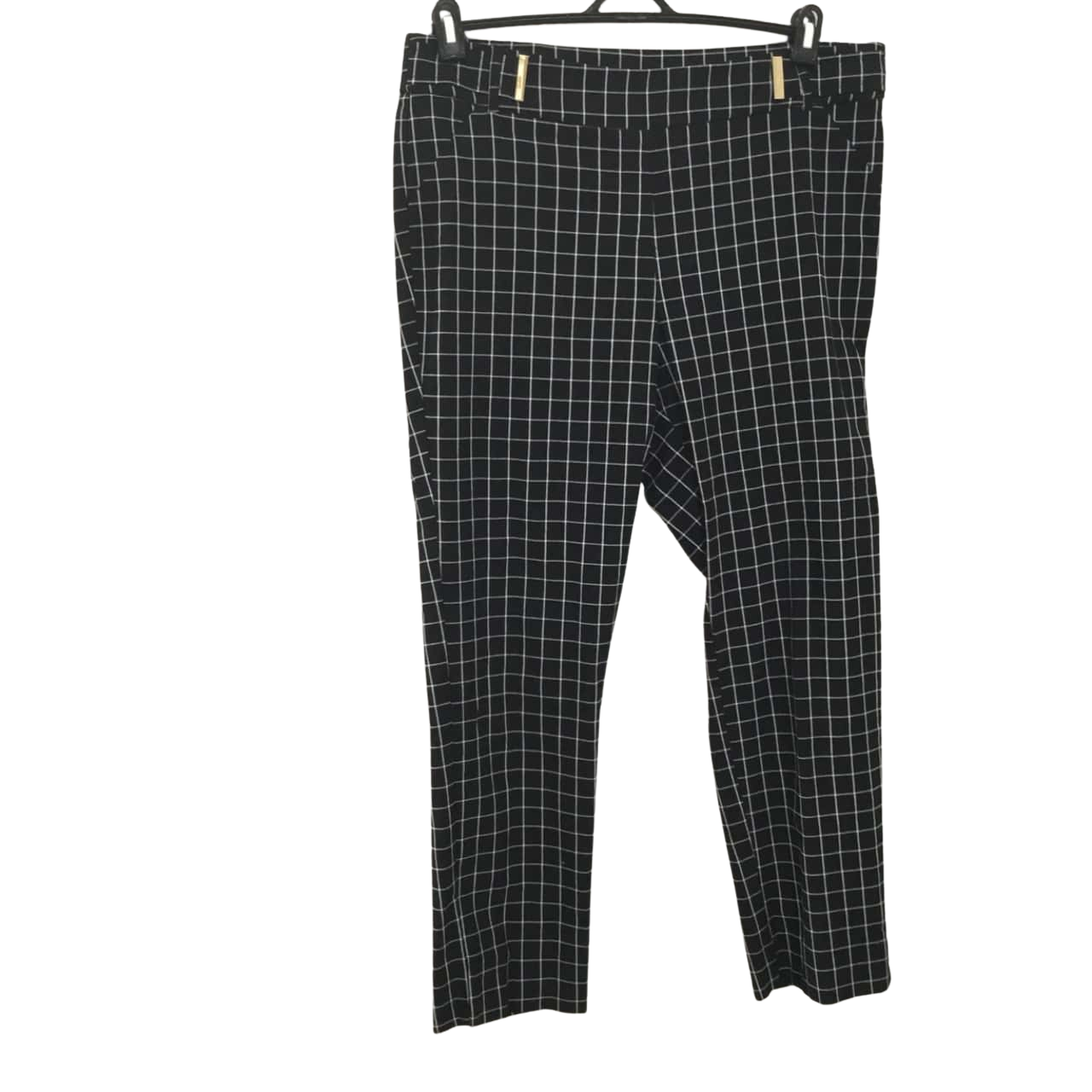 Women’s Rafaella Size 16 Straight Leg Black / Checked / White