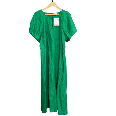 Sussan Women's Size 18 100% Linen Maxi Dress Green 