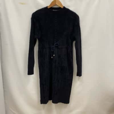 Holly Hocks Women's Knit Dress Long Sleeves Size M Black  