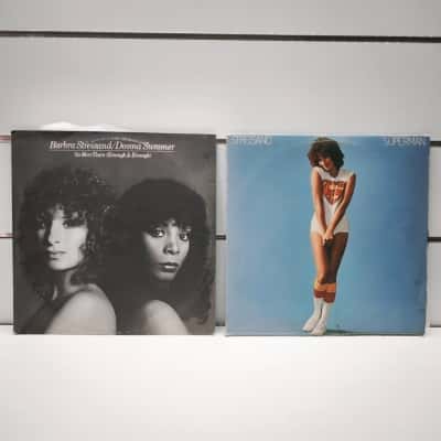 Barbra Streisand Vinyl LP Record Lot Superman & Donna Summer No More Tears 12 Inch Single