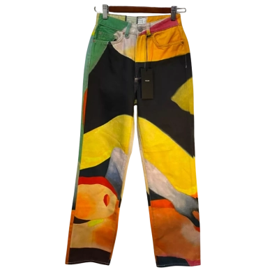 Neuw Womens  Size 24 Straight Leg Jeans Multicoloured 