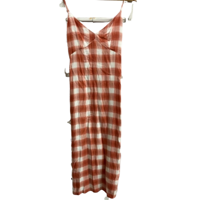  Silent Theory Womens  Size 10  orange check dress