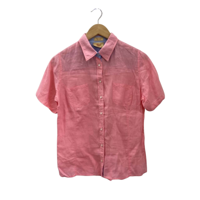 R.M.Williams Womens  Size 10 Short Sleeve Shirt Pink  