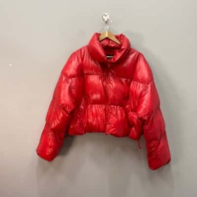 By Dylan Morris Womens  Size S Puffer Jacket Red 