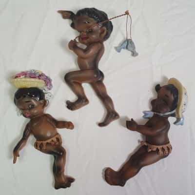 Vintage Brownie Downing Wall Plaques