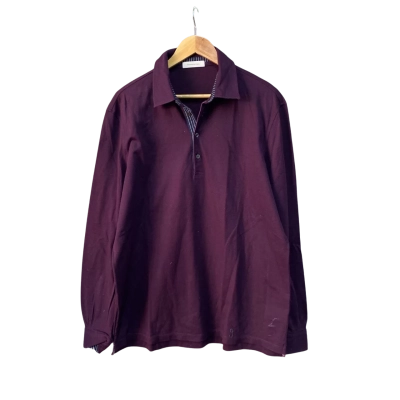 Ermenegildo Zegna Mens  Size XL Long Sleeve Shirt Purple 