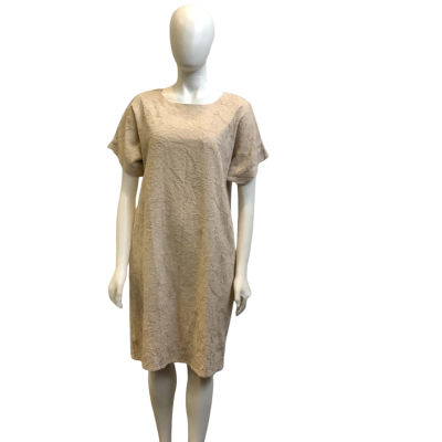 Brand New W.Lane Womens  Size 8 Linen Blend Shift Dress Sand