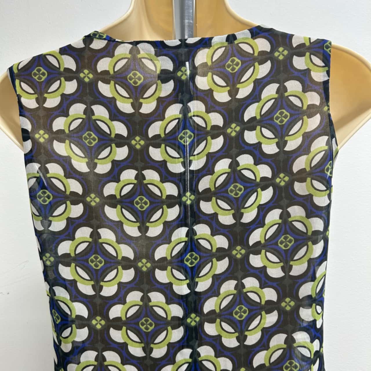 Banana Republic Womens Size XXS Blue & Green Sleeveless Top (s)