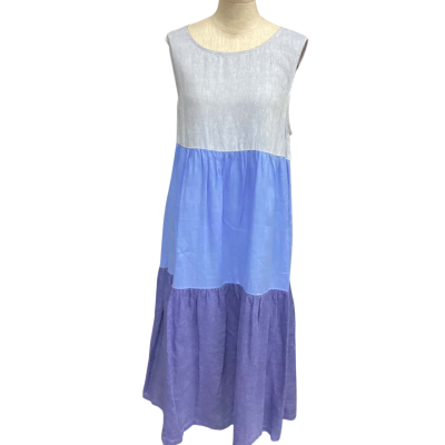 Alessandra Size XL Midi Sleeveless Dress  Blue 