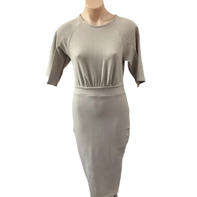 Boohoo Womens Size 12 Midi Dress Grey 