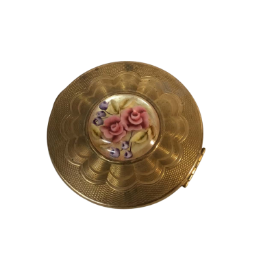 Floral Face  Powder Compact