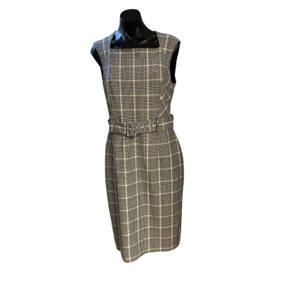 Portmans Womens  Size 12 Work Dress Black  / Pinstriped / White 