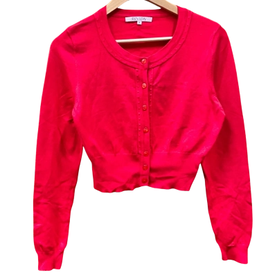 Review Bright Red Cardigan Size 14