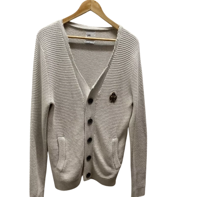 YD Mens  Size M Cream Cardigan