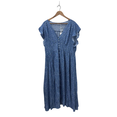Vine Apparel Womens  Size XXL Casual Dress Blue / White 