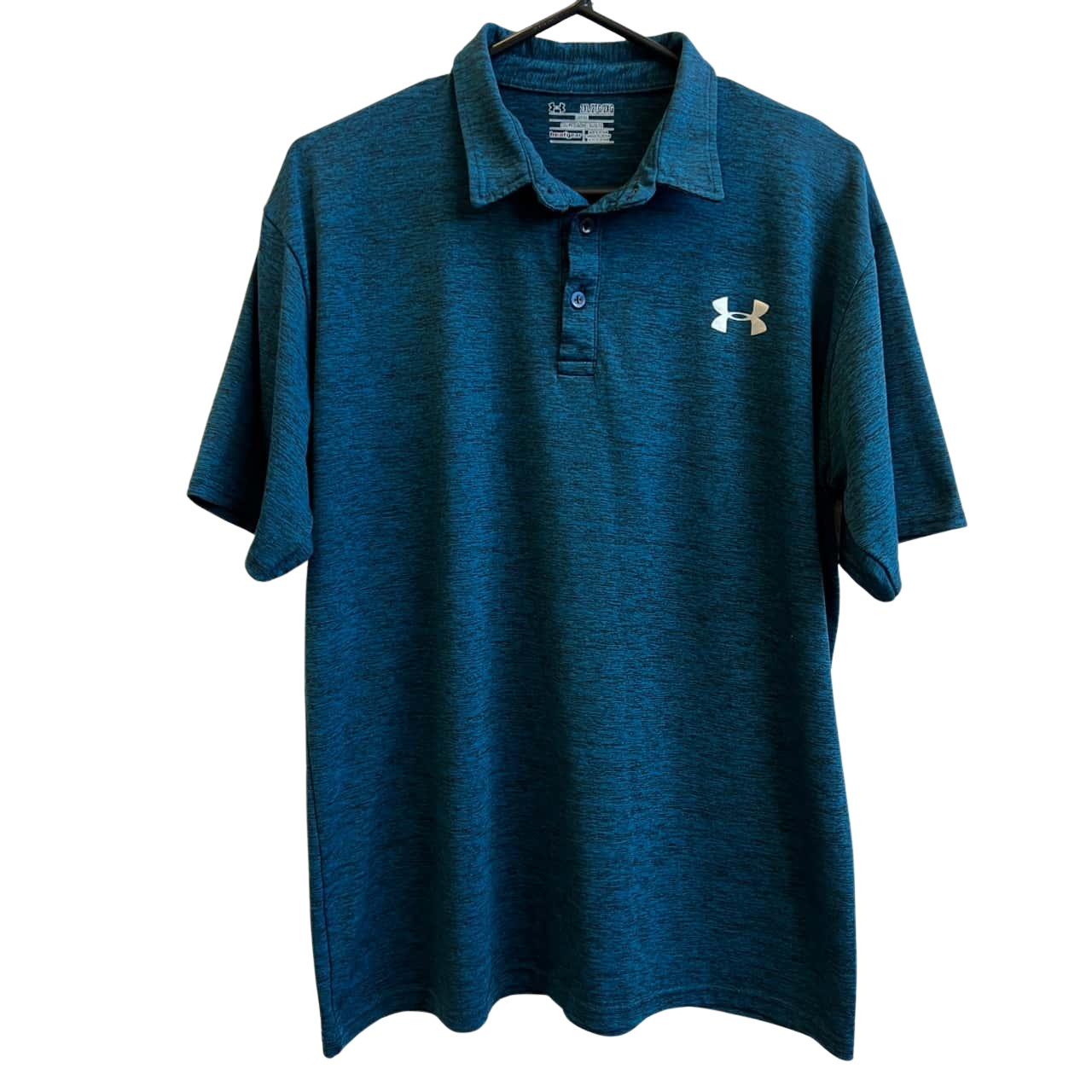Under Armour Mens Size 2XL HeatGear Short Sleeve Active Polo Shirt Blue (s)