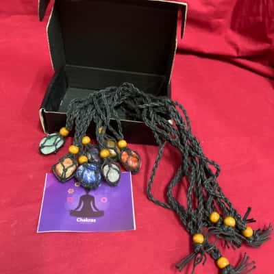  Women's Chakras Interchangeably Macrame Necklace (set of 7)