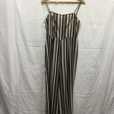 Slide Show Womens Size 10 Jumpsuit Striped 