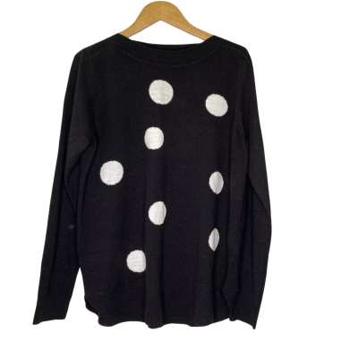 Rockmans Womens  Size M lightweight Jumper Black  / White 