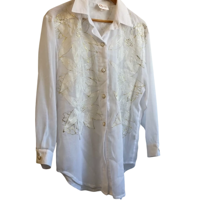 C. WATER Australia- Womens  -Size S -Long Sleeve Shirt -White 